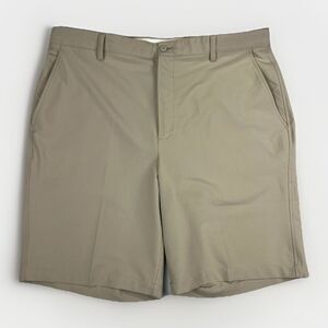 FootJoy Golf Shorts Tan Flat Front Stretch Size 40 Waist 10” Inseam Beige Preppy